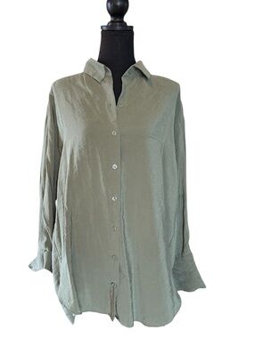 Zara Oversized Button Down Top